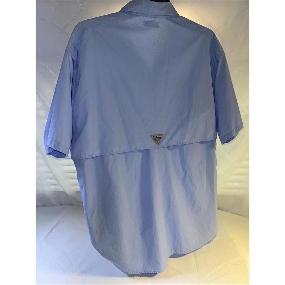 Columbia  Blue PFG Bahama Fishing Shirt Vented Rear Omni-Shield  Men's XL - Picture 5 of 9